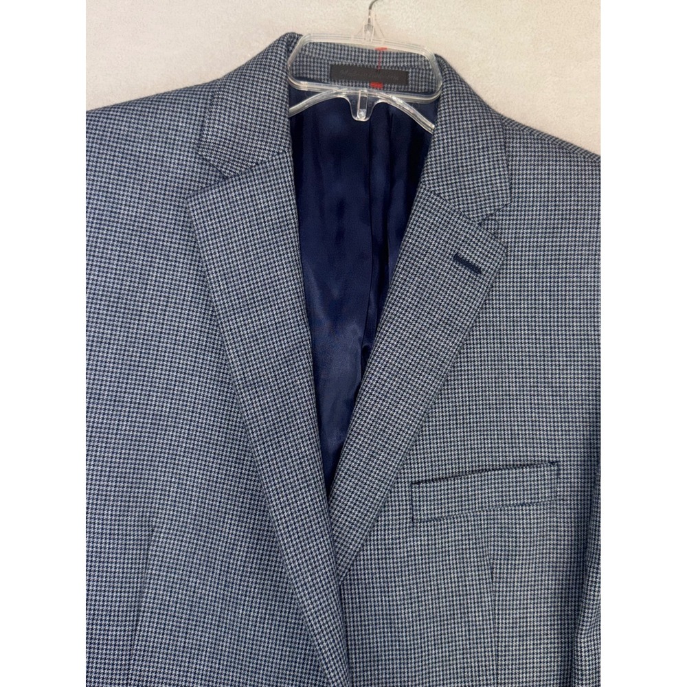 Ralph Lauren Mens 44R Blue Houndstooth Sport Coat Blazer Jacket 2-Button NEW